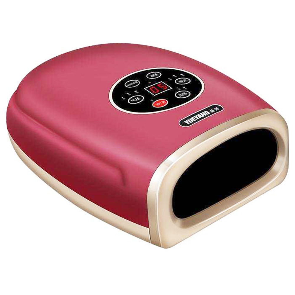 Hand Guard Wireless Hand Massager with Heat and Compression Rechargeable Palm Massage Machine EU Plug - Red