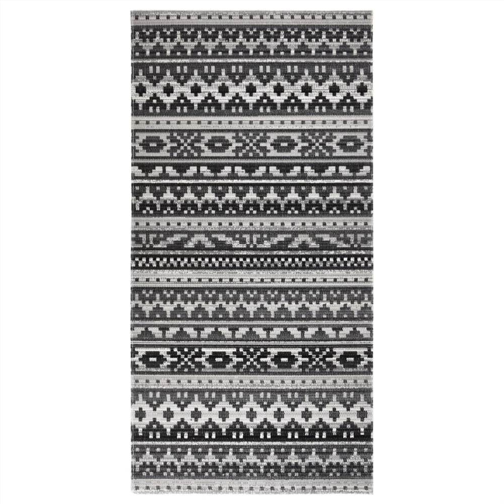 

Outdoor Rug Flatweave 100x200 cm Dark Grey