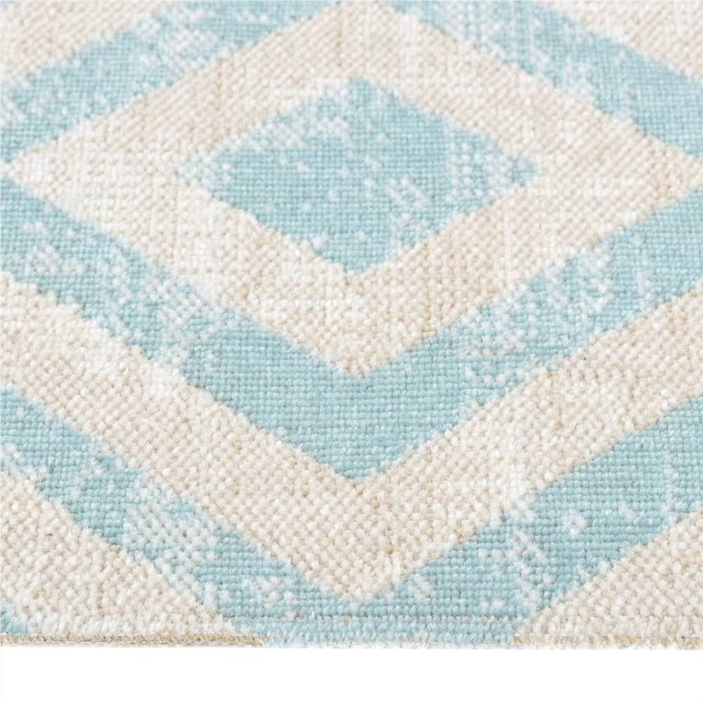 Outdoor Rug Flatweave 100x200 cm Green and Beige