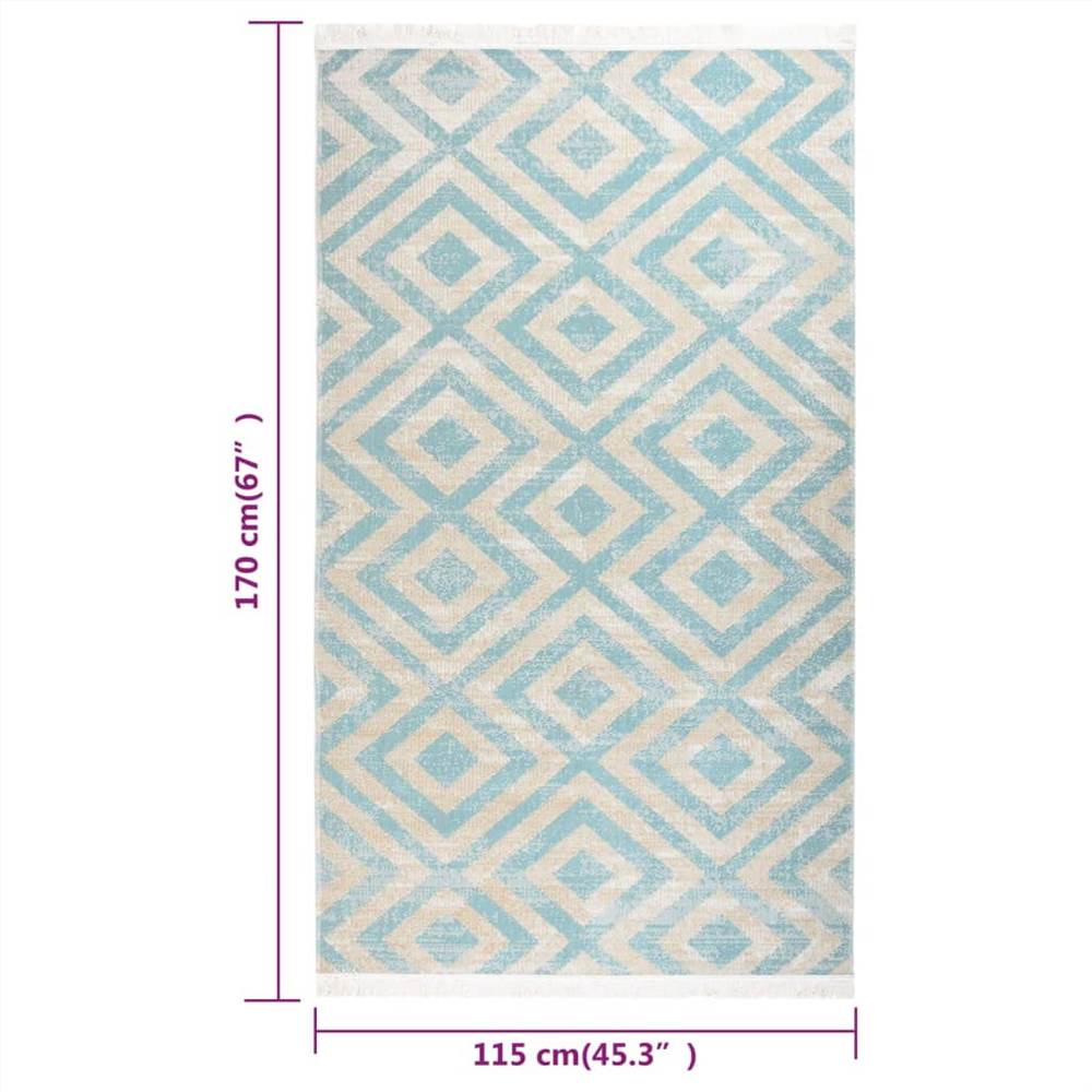 Outdoor Rug Flatweave 115x170 cm Green and Beige