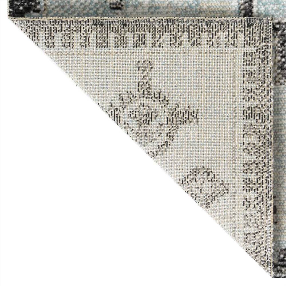 Outdoor Rug Flatweave 80x250 cm Green and Grey