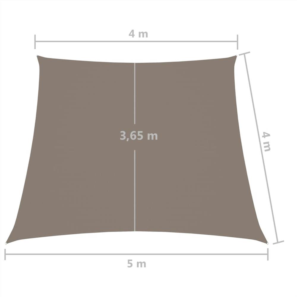 Sunshade Sail Oxford Fabric Trapezium 4/5x4 m Taupe