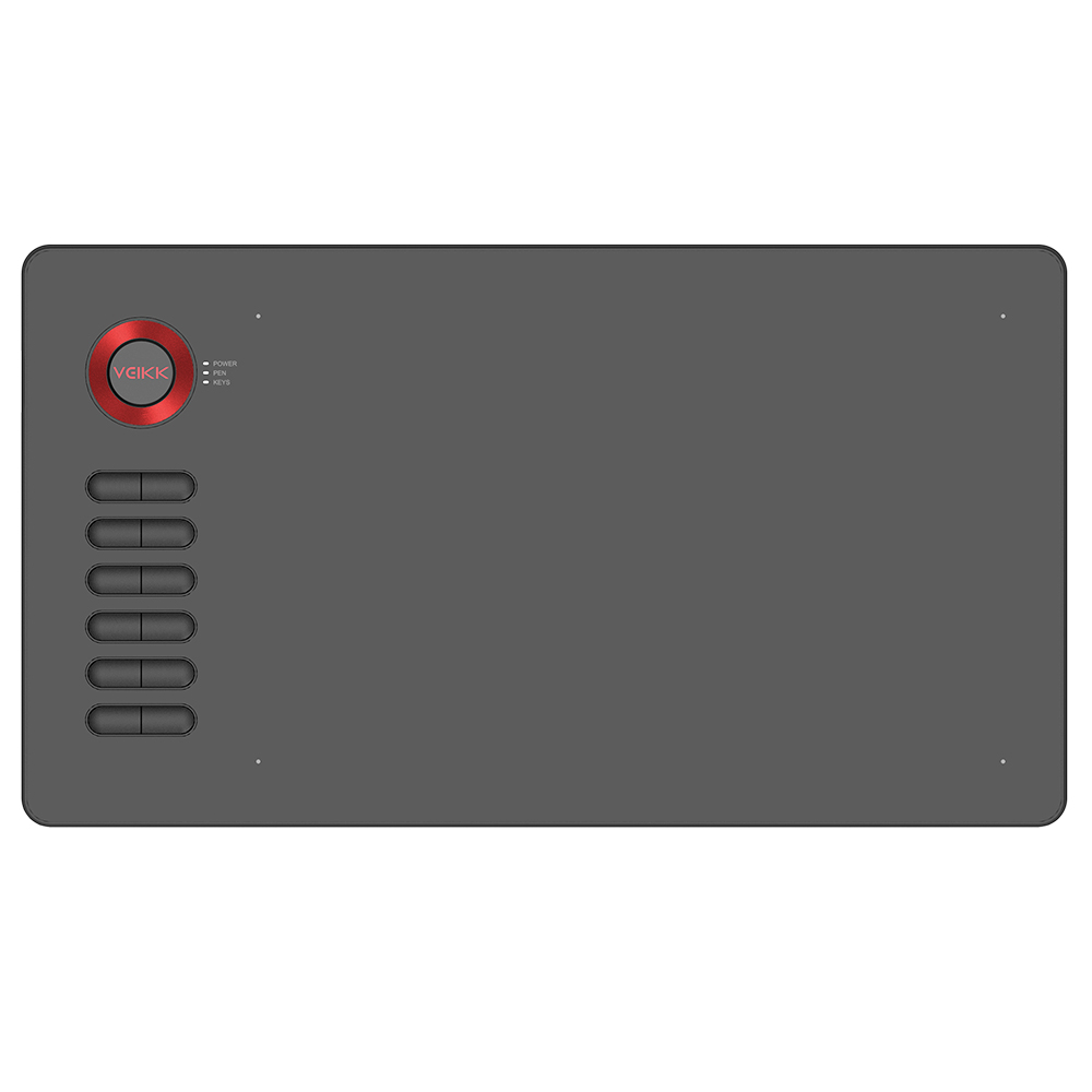 VEIKK A15 Pen Tablet 10x6'' 12 Shortcut Keys Support Windows Android Mac Linux for Professional Designer - Red
