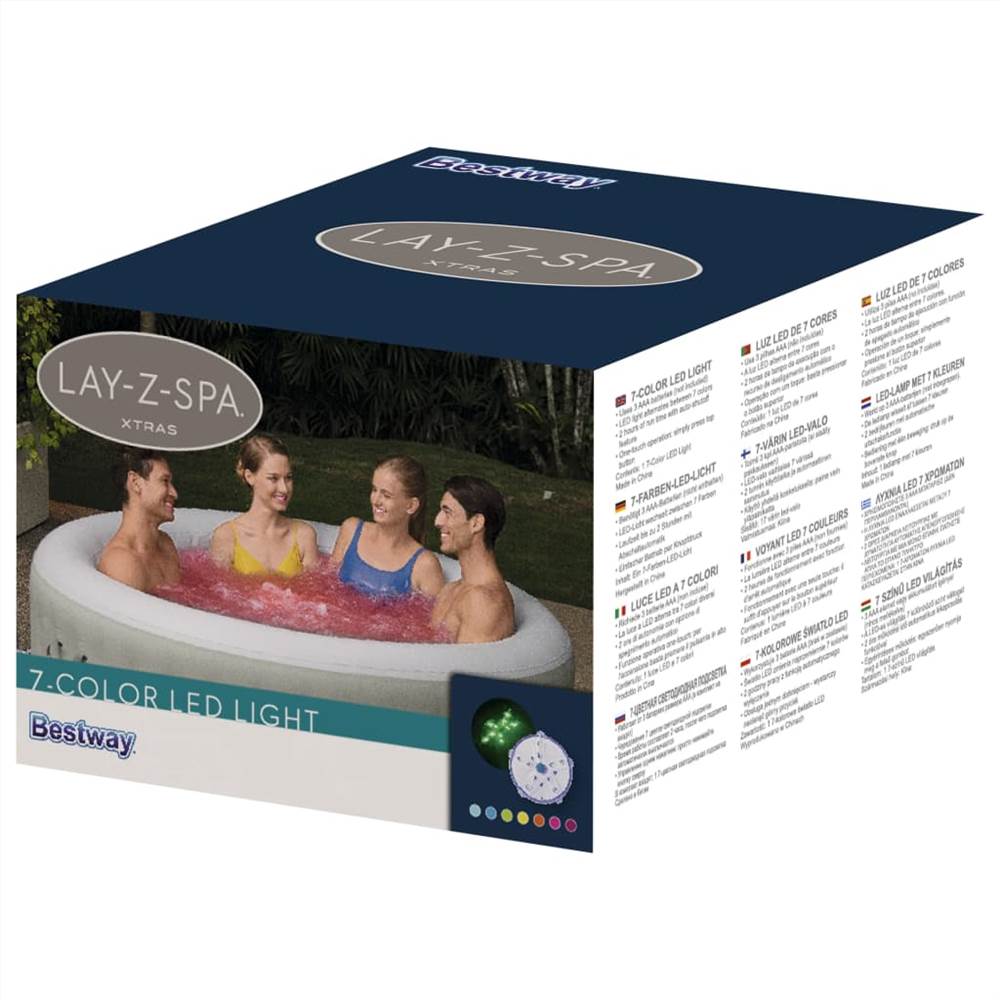 Bestway Lay-Z-Spa 7-Color LED Light 9.2x6.2 cm