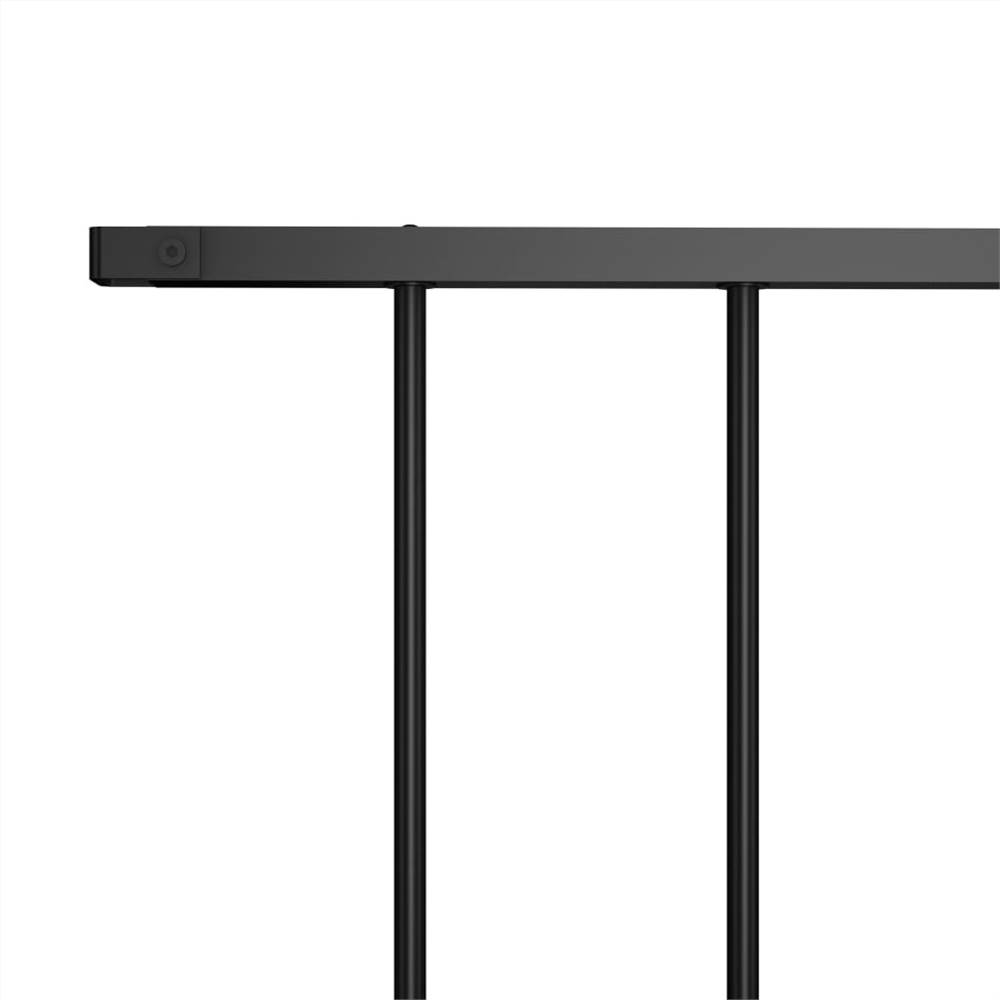 Fence Panel Powdercoated Steel 1.7x0.75 m Black