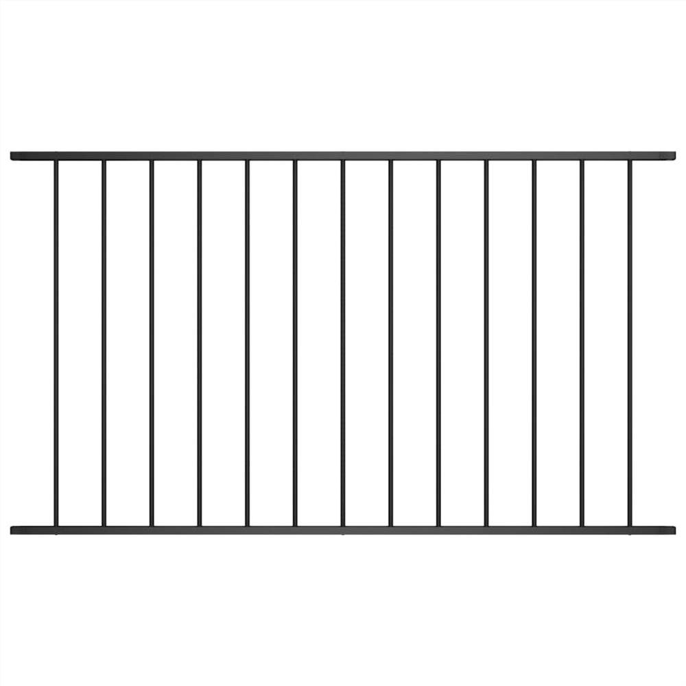 

Fence Panel Powder-coated Steel 1.7x1.25 m Black