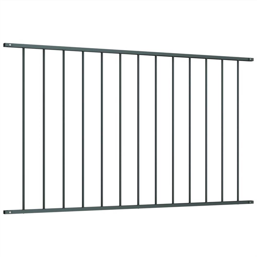 Fence Panel Powdercoated Steel 1.7x1 m Anthracite