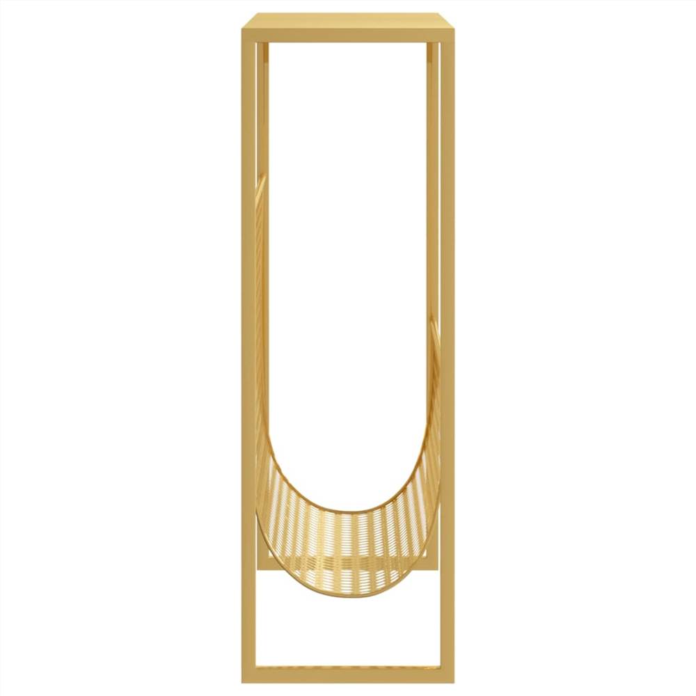 Magazine Rack Gold 35x15x45 cm Steel
