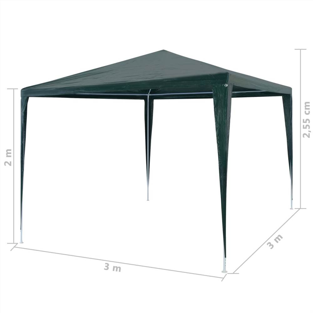 Party Tent 3x3 m PE Green