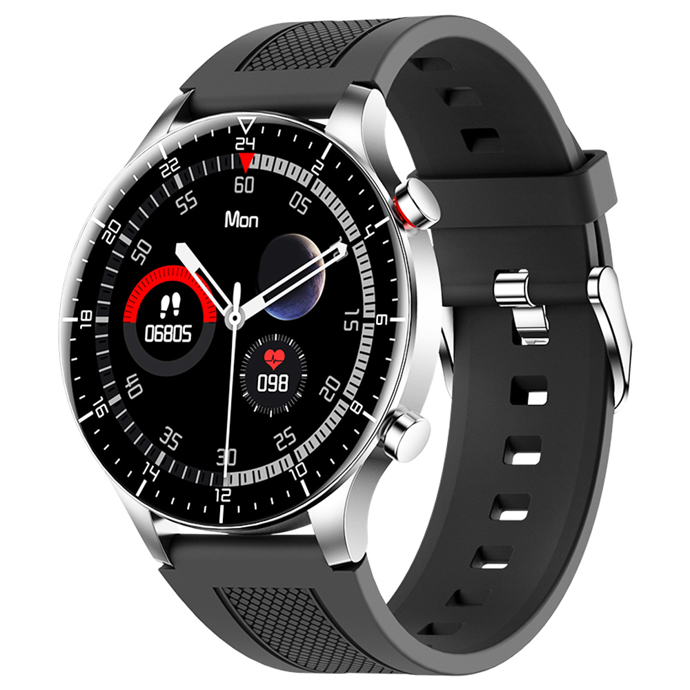 KUMI GW16T Pro Smartwatch 1.3'' Touch Screen Multiple Sport Modes Heart Health SpO2 Measurement IP68 Waterproof - Sliver