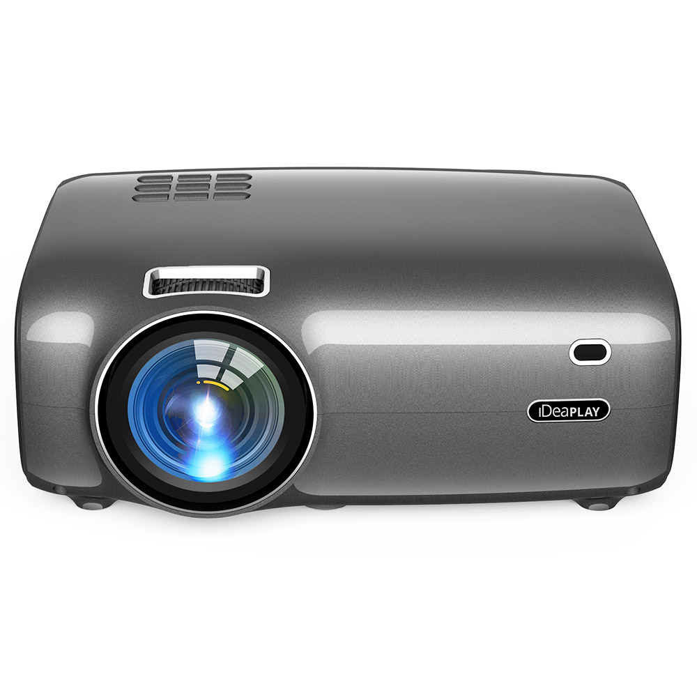 iDeaPlay PJ20 HD 720P Projector with 1280x720 Native Resolution up to 4500 LUX of Brightness with US Plug