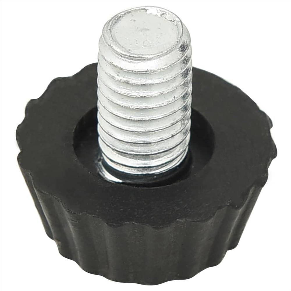 Adjustable Furniture Feet M8 18 pcs Black