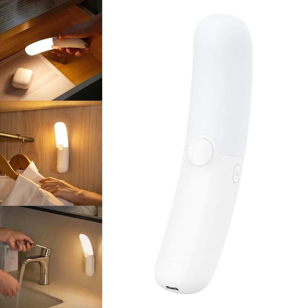 Baseus Sunshine Serisi Crescents PIR Hareket Sensörü Koridor için Gece Lambası Başucu Yatak Odası Tuvalet