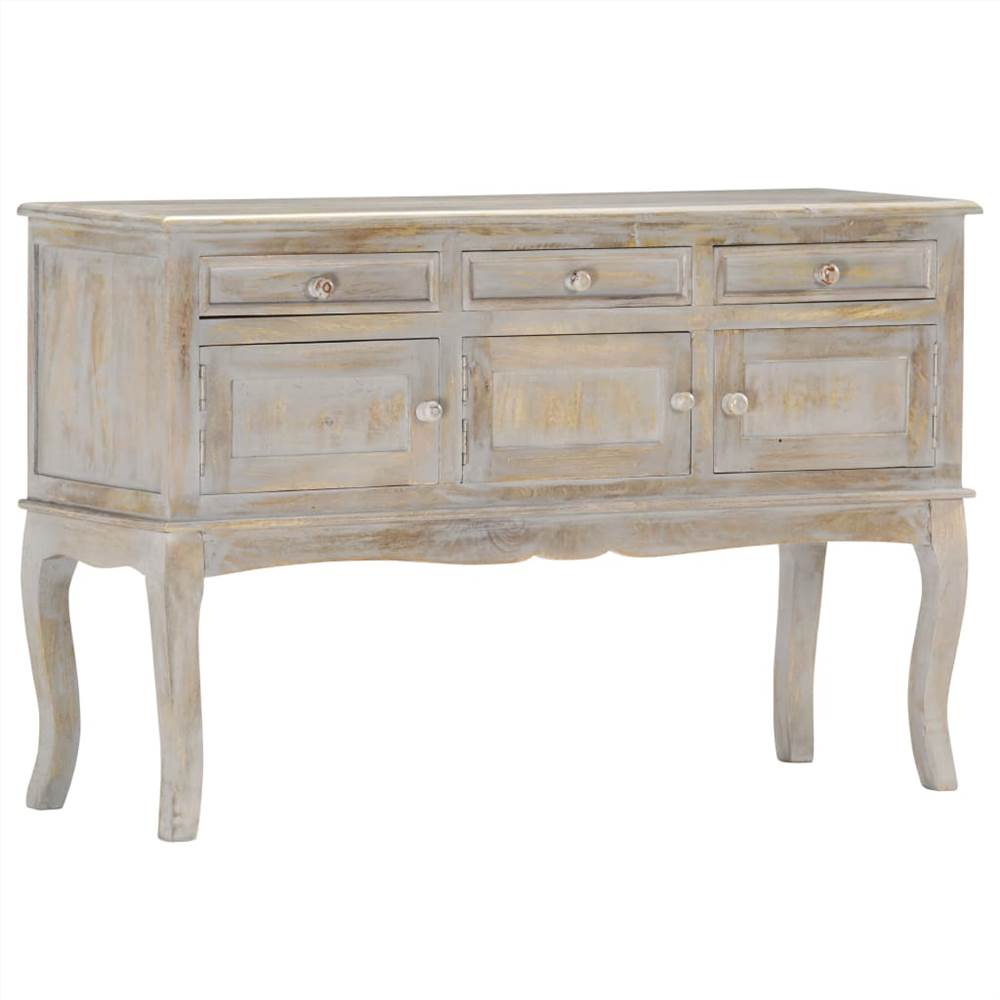 

Sideboard Grey 110x35x75 cm Solid Mango Wood