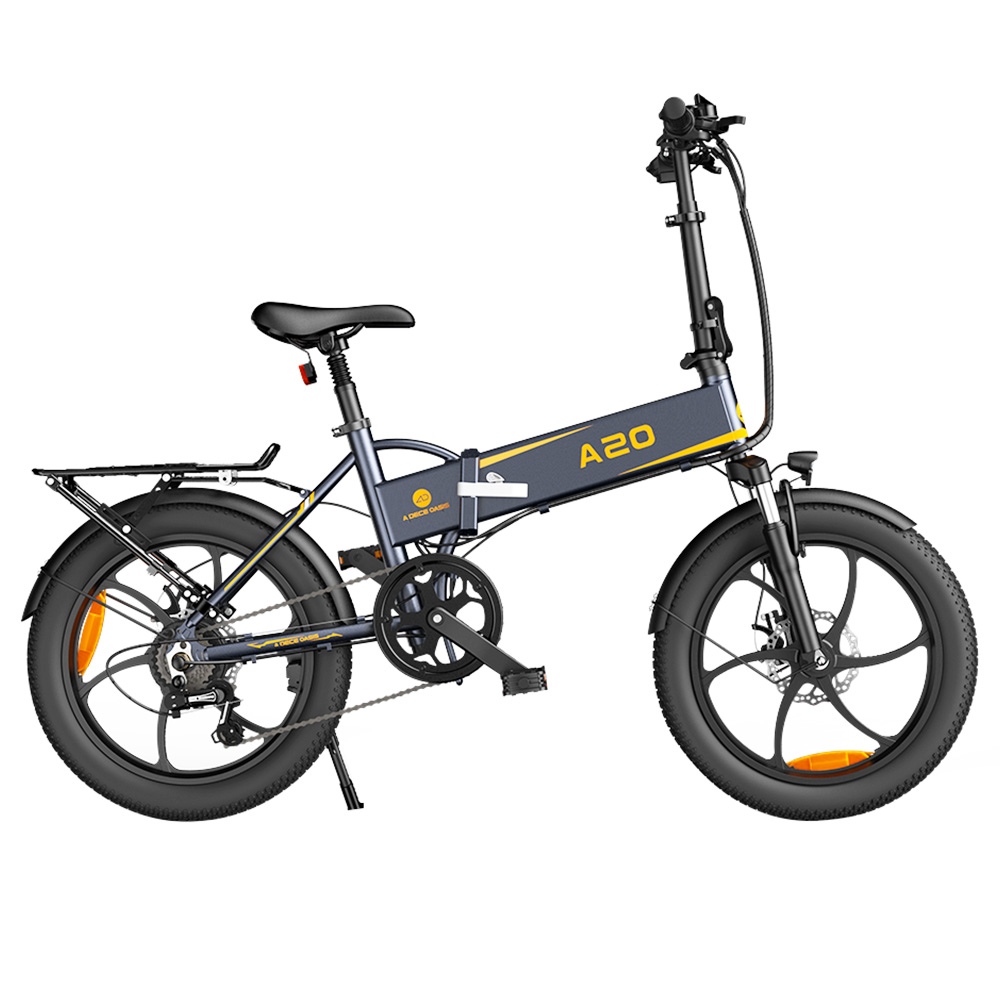 ADO A20 XE 250W Electric Bike Folding Frame 7-Speed Gears Removable 10.4 AH Lithium-Ion Battery E-bike - Grey