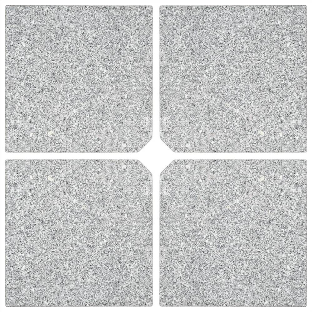 Umbrella Weight Plates 4 pcs Grey Granite Square 100 kg