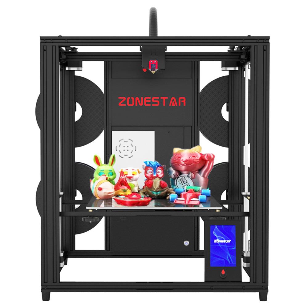 Zonestar Z9V5 MK3 4 Extruders 3D Printer, 4 Color Mixing, Auto Leveling, 32 Bit Mainboard, Magnetic Bed, Resume Printing, TFT-LCD, 300*300*400mm