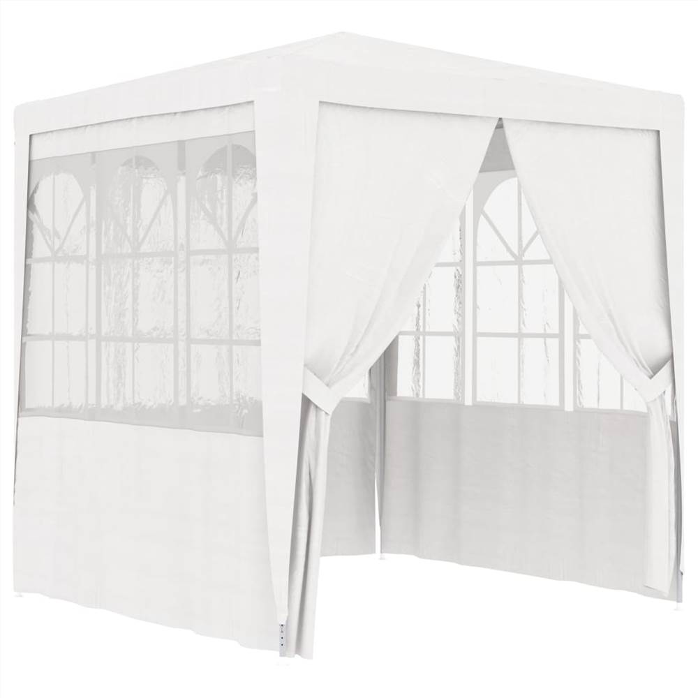 Professional Party Tent with Side Walls 2,5x2,5 m White 90 g/m²