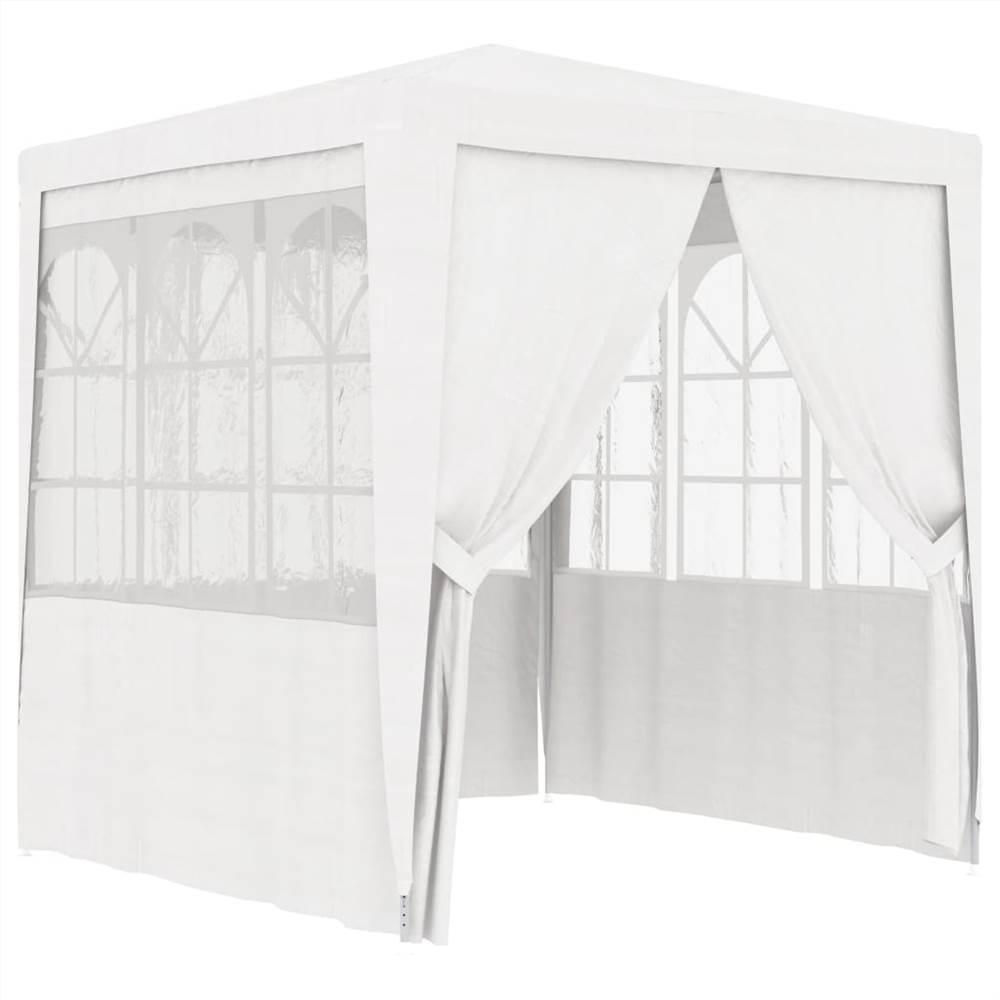 Professional Party Tent with Side Walls 2x2 m White 90 g/m²