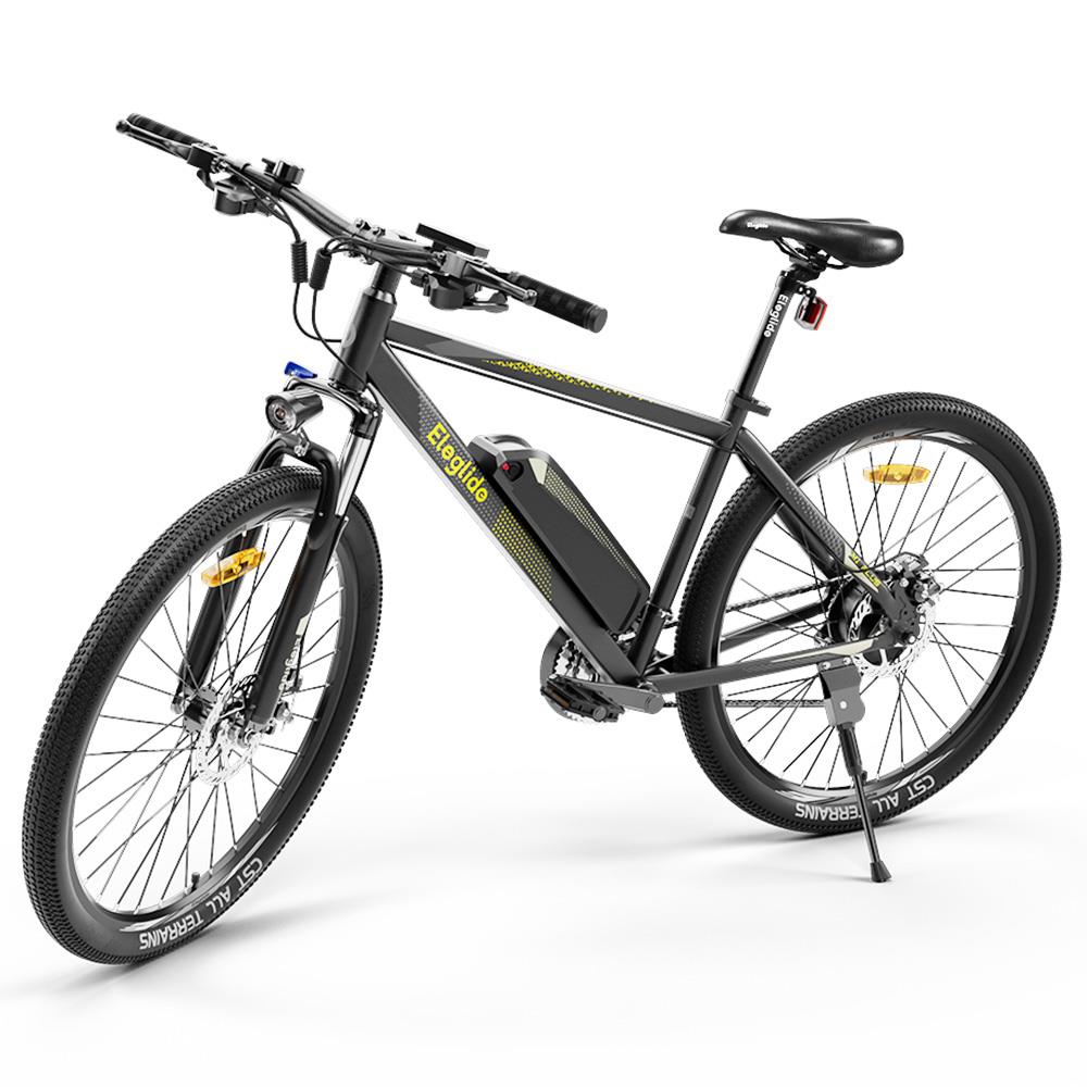 ELEGLIDE M1 PLUS Electric Mountain Bike 27.5 Inch Tires 250W Brushless Motor 36V 12.5Ah Battery 25Km/h Speed SHIMANO 21 Speeds Shifter IPX4 Waterproof Electric-Assist up to 100KM Max Range Aluminum Alloy Frame Dual Disk Brake Upgraded Version - Black