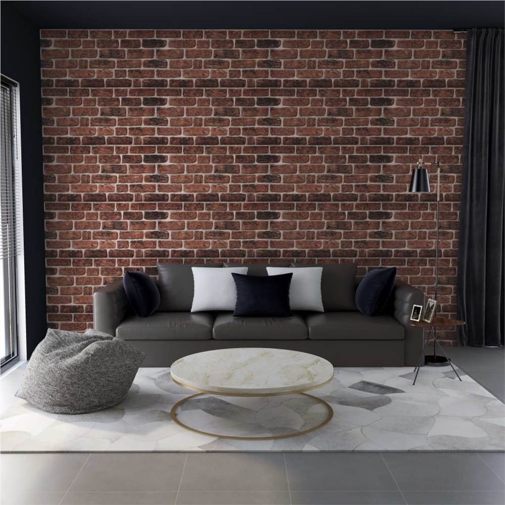 

3D Wall Panels with Dark Brown Brick Design 10 pcs EPS