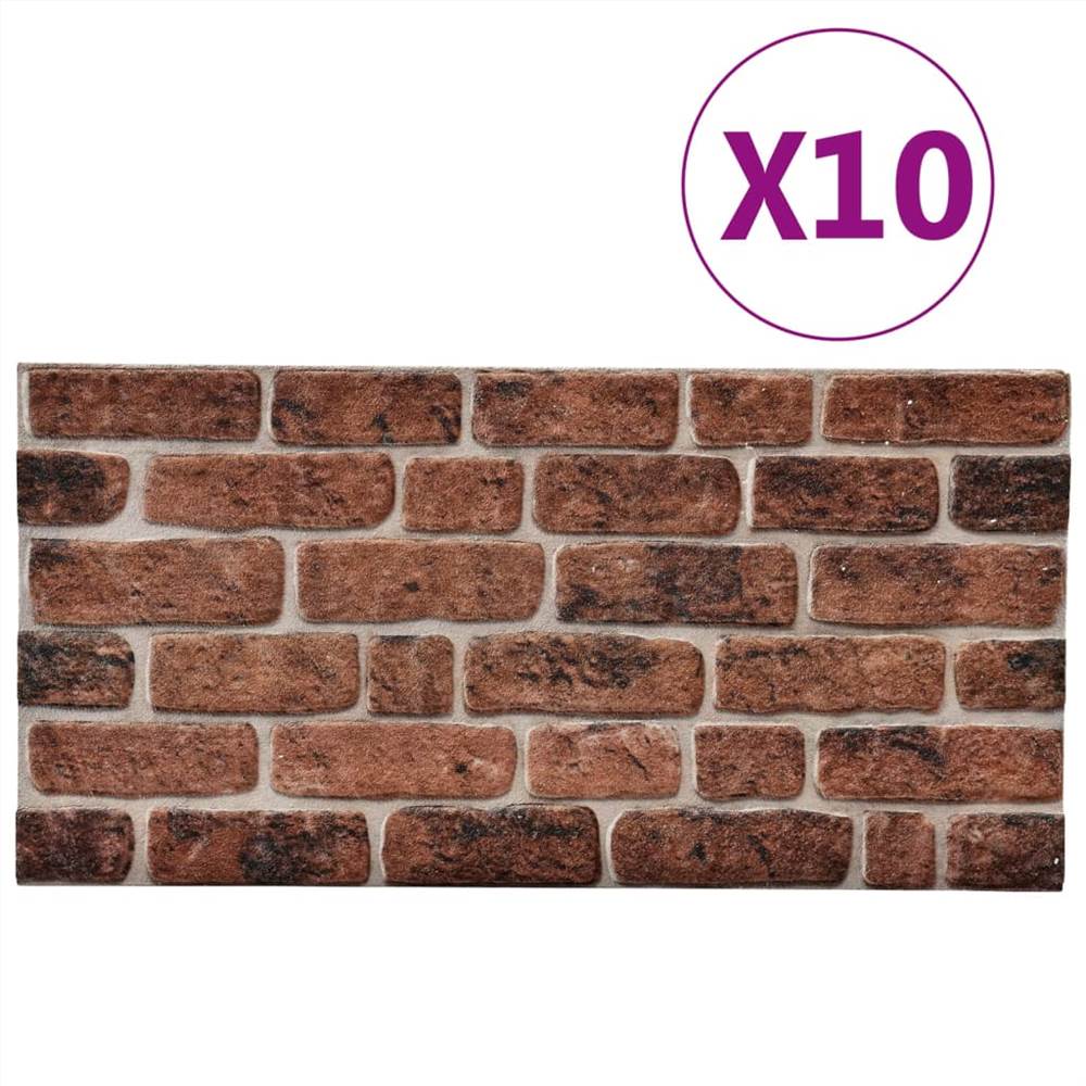 3D Wall Panels With Dark Brown Brick Design 10 Pcs EPS 9 3D Wall Panels with Dark Brown Brick Design 10 pcs EPS