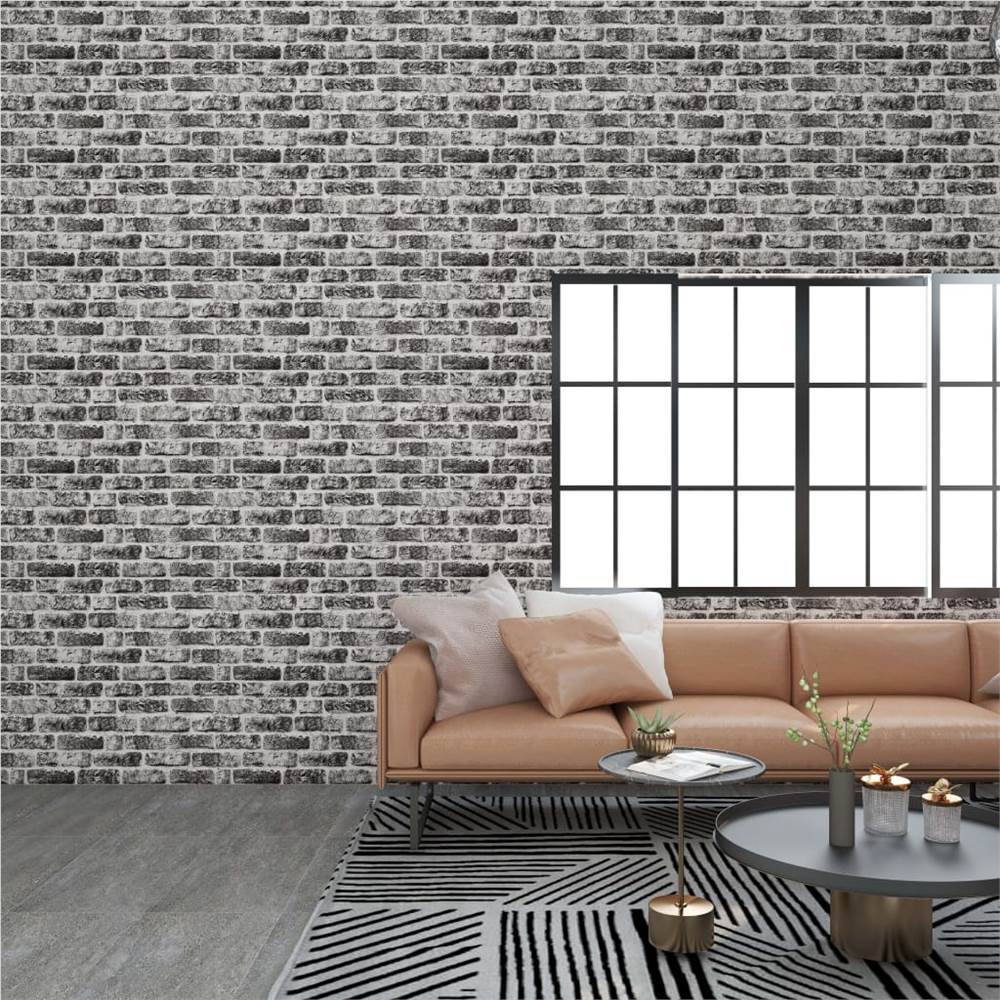 

3D Wall Panels with Dark Grey Brick Design 10 pcs EPS