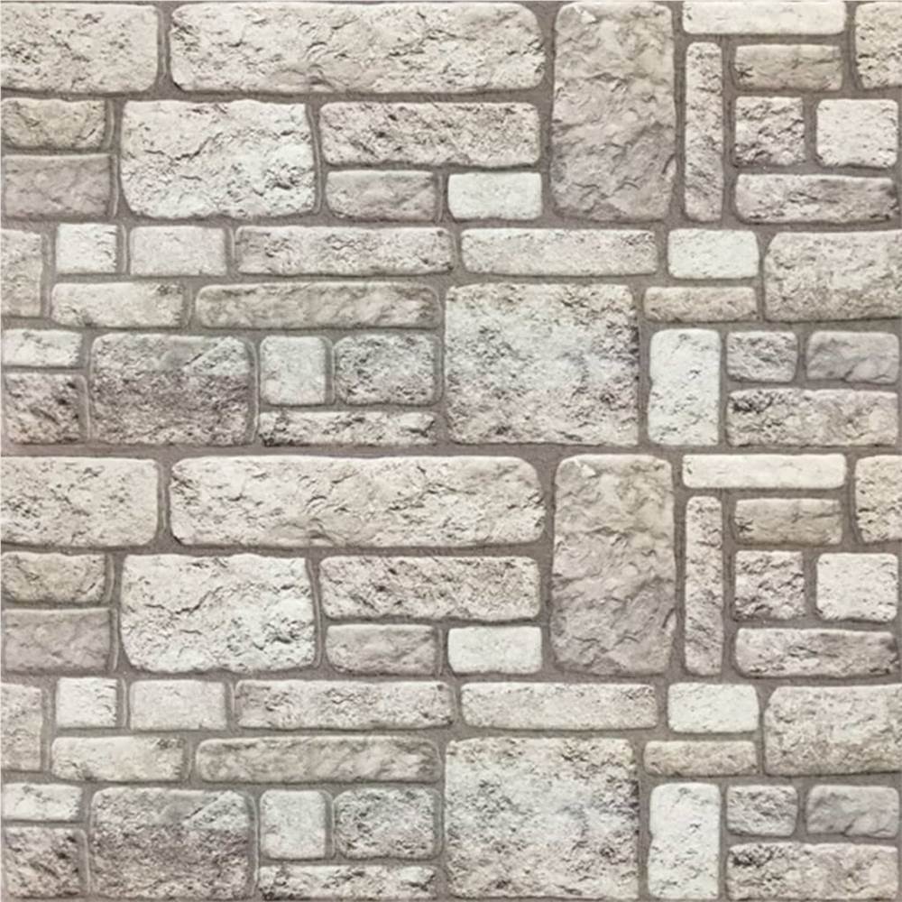 3D Wall Panels with Grey Brick Design 10 pcs EPS