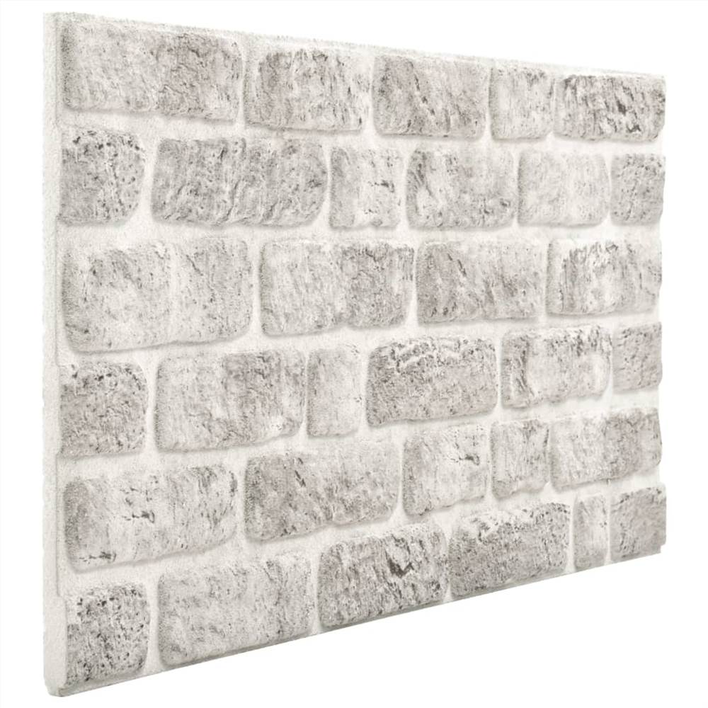 3D Wall Panels with Light Grey Brick Design 10 pcs EPS