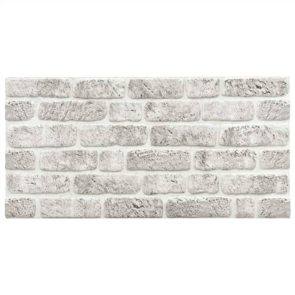 3D Wall Panels with Light Grey Brick Design 10 pcs EPS