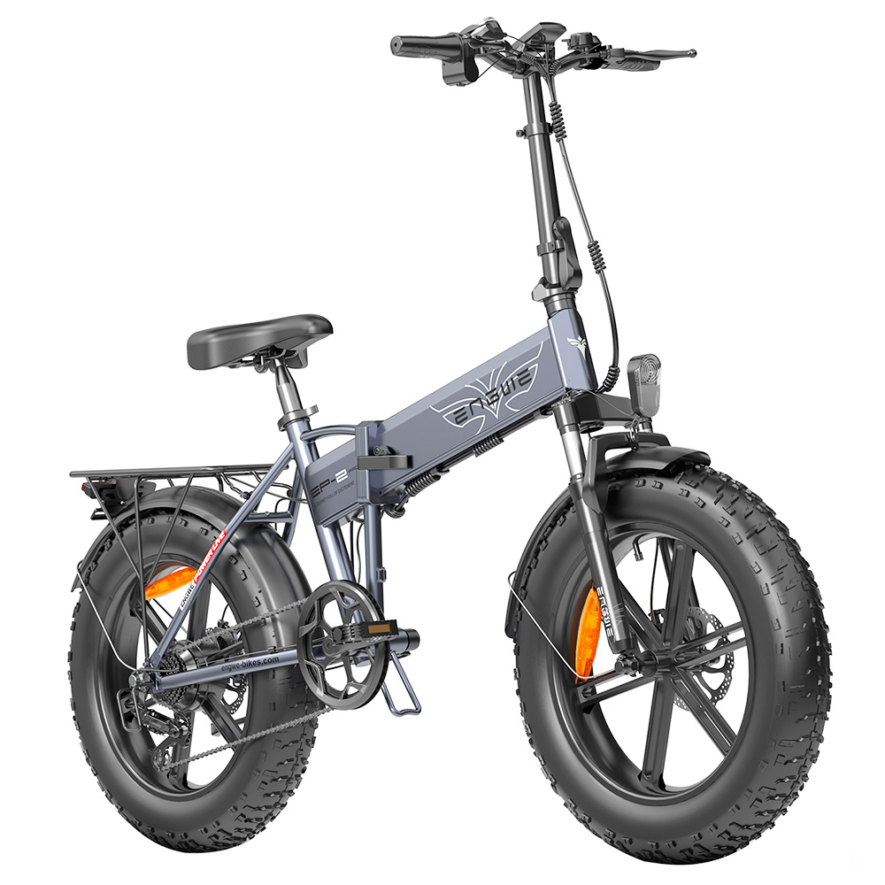 ENGWE EP-2 Pro Folding Electric Bike 2022 Version 750W Motor Fat Tire 13Ah Battery 35km/h Max Speed 100km Range - Gray
