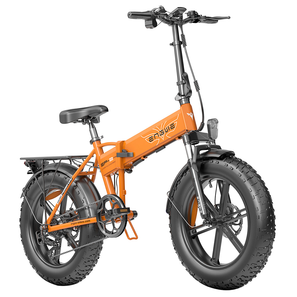 ENGWE EP-2 Pro Folding Electric Bike 2022 Version 750W Motor Fat Tire 13Ah Battery 35km/h Max Speed 100km Range - Orange