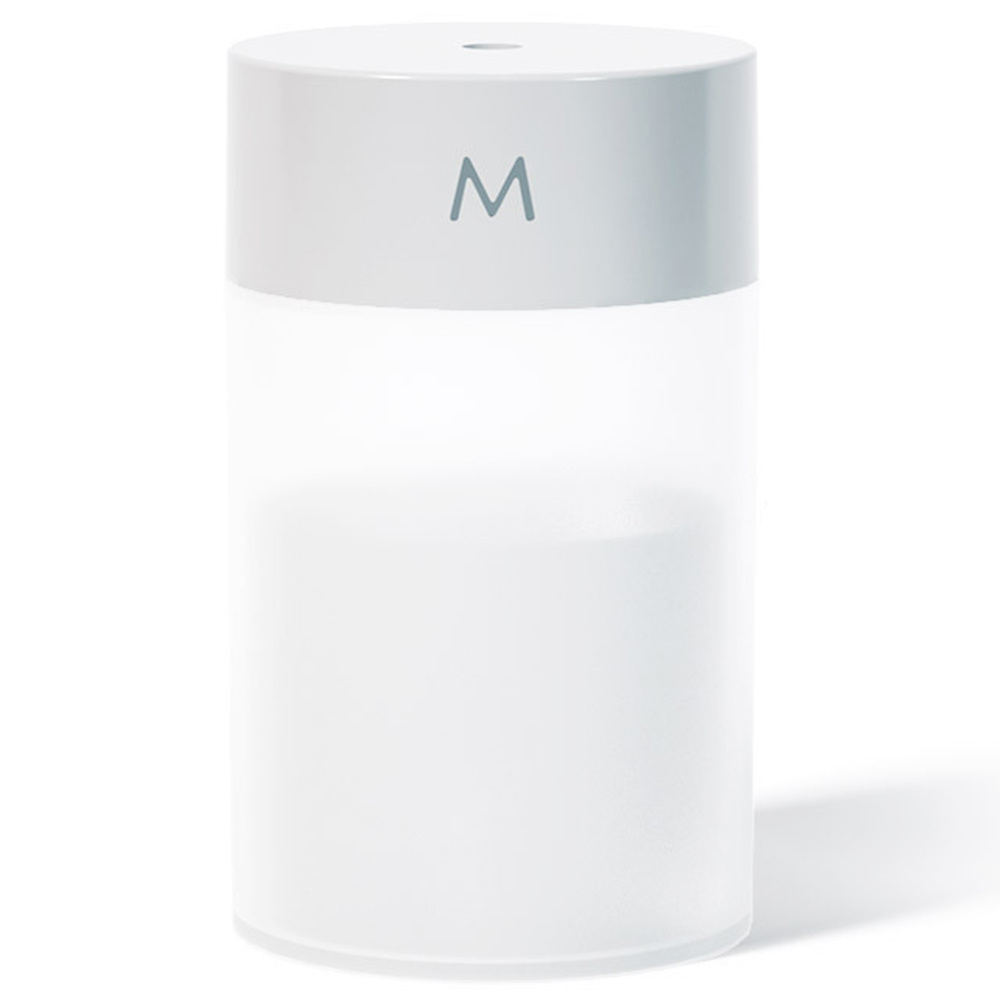 260ML Air Humidifier Ultrasonic Mini Aromatherapy Diffuser Portable Sprayer USB Essential Oil Atomizer LED Lamp - White