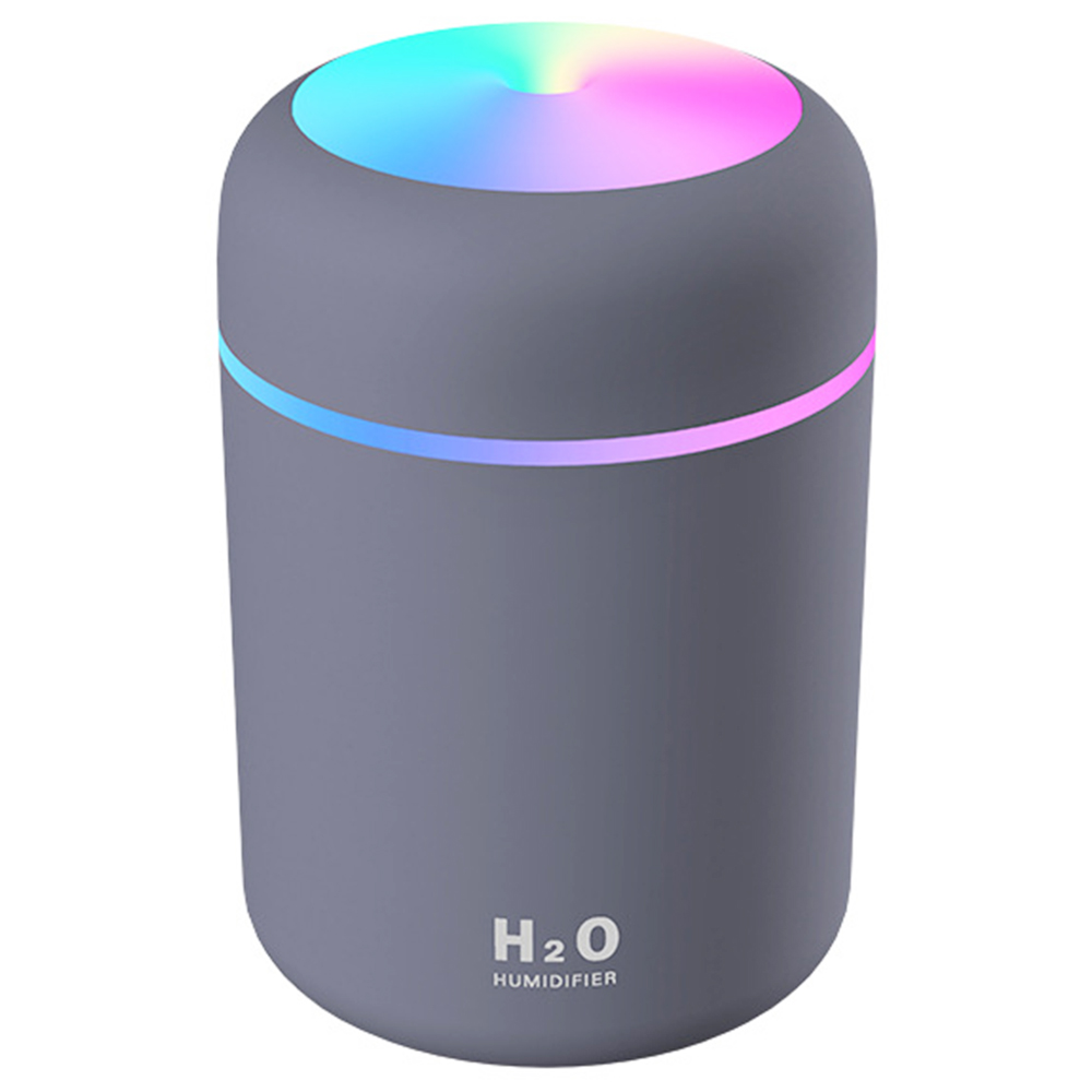 Kreatywny 300ML Dazzle Cup Nawilżacz powietrza Kolor USB Kolarstwo Table Top Domowy nawilżacz powietrza - szary