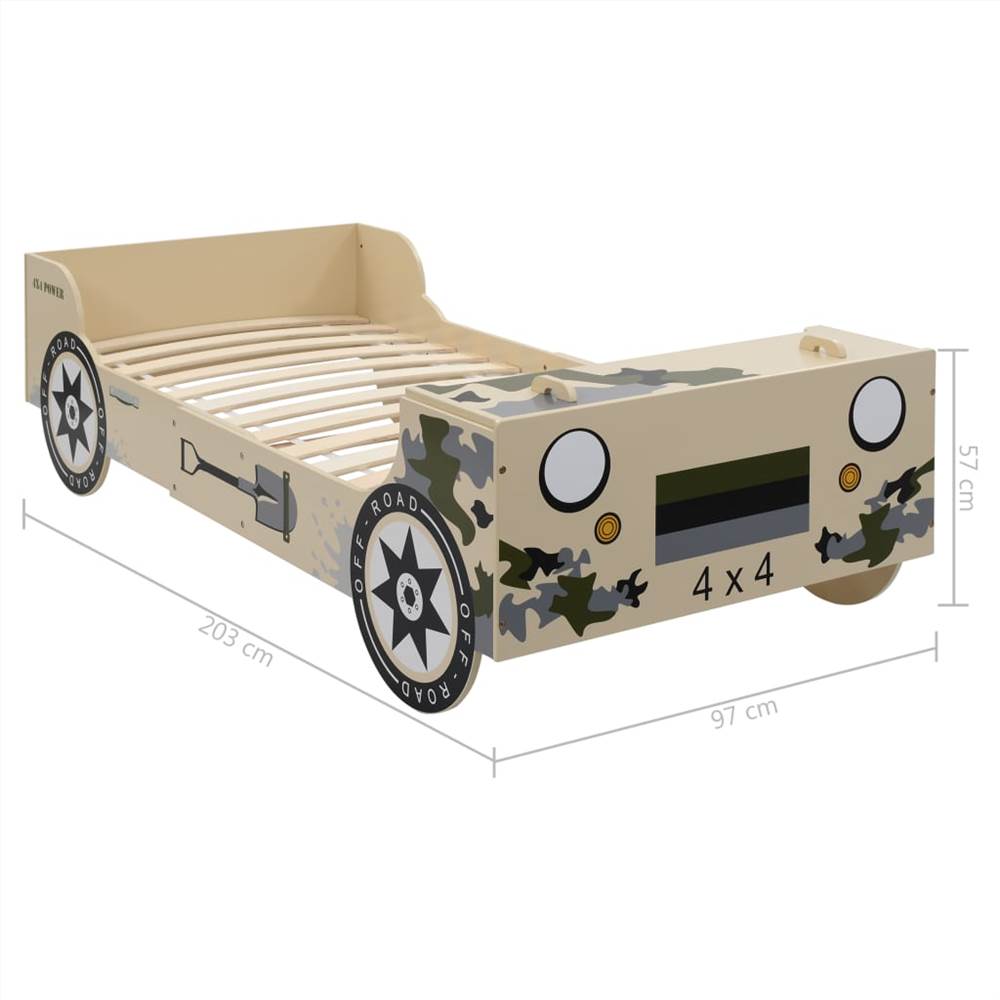 Childrens Off-road Bed 90x200cm Camouflage