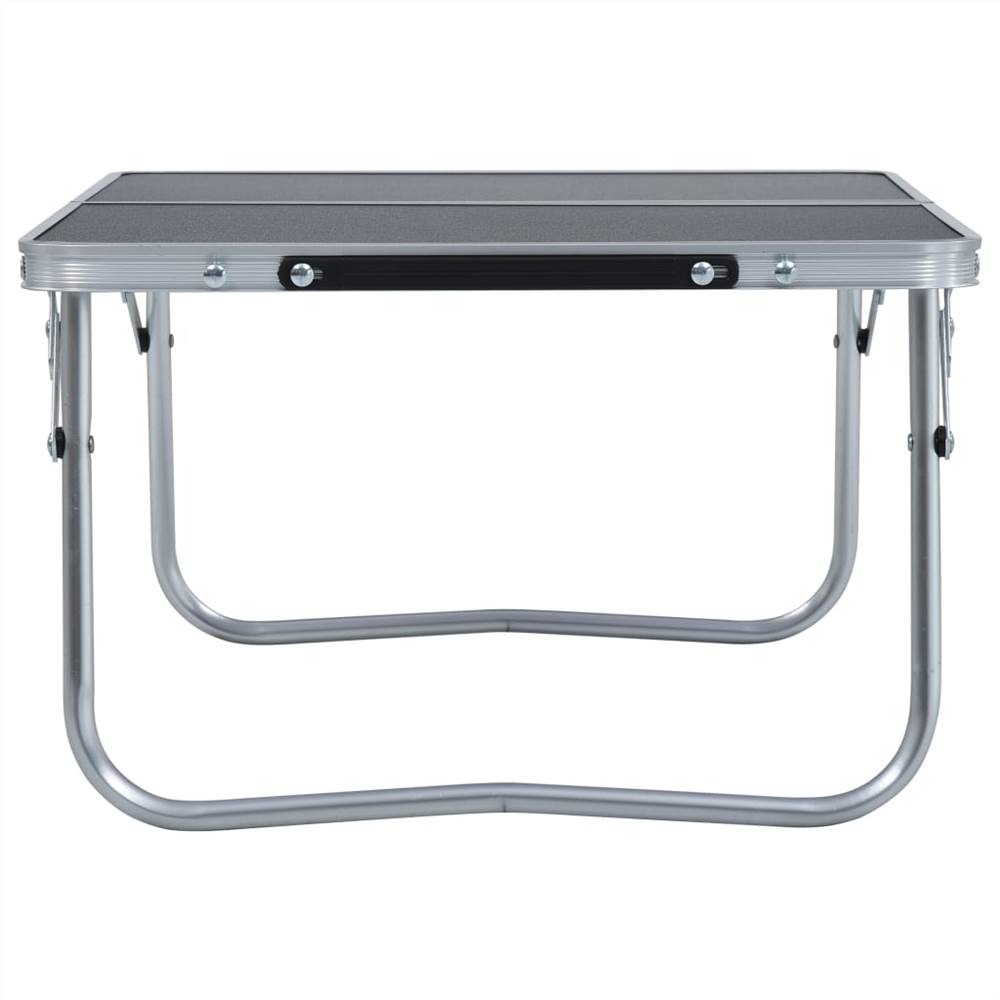 Folding Camping Table Grey Aluminium 60x40 cm 16 Folding Camping Table Grey Aluminium 60x40 cm
