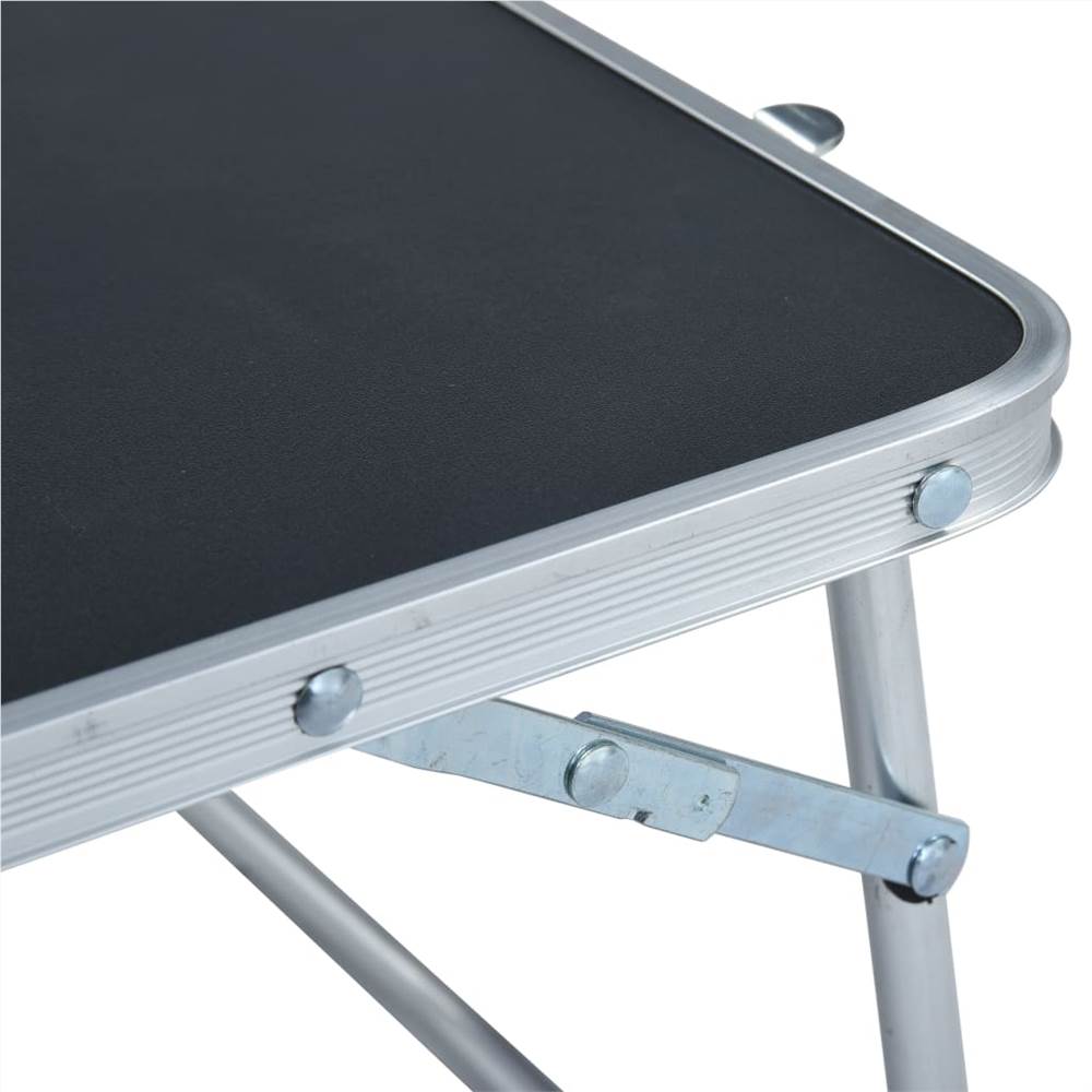 Folding Camping Table Grey Aluminium 60x40 cm 18 Folding Camping Table Grey Aluminium 60x40 cm