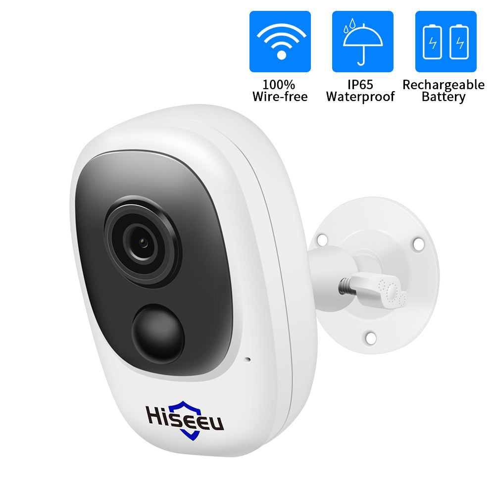 Hiseeu C10 1080P WIFI Battery Camera IP Outdoor Rechargeable Wireless IP Camera PIR Waterproof Motion Detect App View