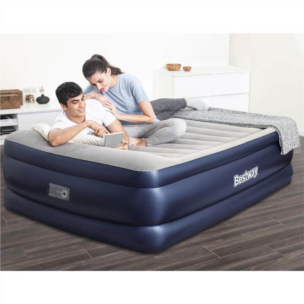 

Bestway Airbed Tritech 2-Person 203x152x61 cm Blue and Grey