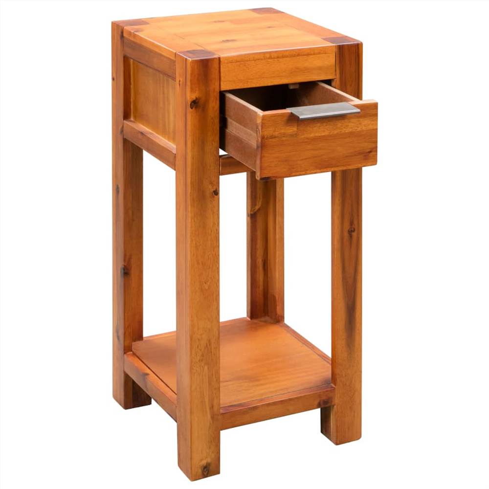 End Table Solid Acacia Wood 30x30x70 cm