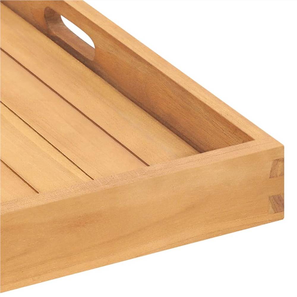 Serving Tray 70x70 cm Solid Teak Wood