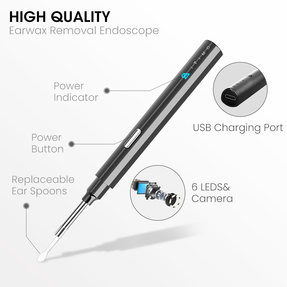 1080P Ear Wax Removal Otoscopes 360