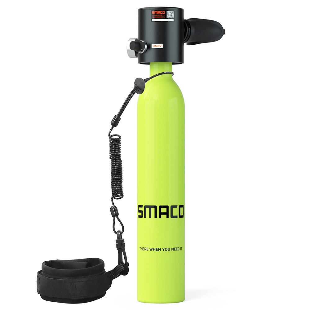 SMACO S300B3 0.5L Mini Scuba Diving Tank with Hand Pump Green