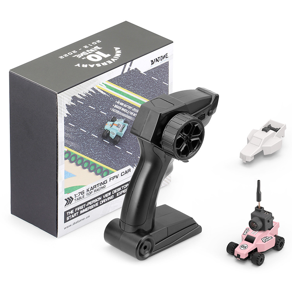 Diatone Q33 JH60822 1:76 Karting RC Car FPV 20 Mins Playing Time with Q2 Romote Control - Pink
