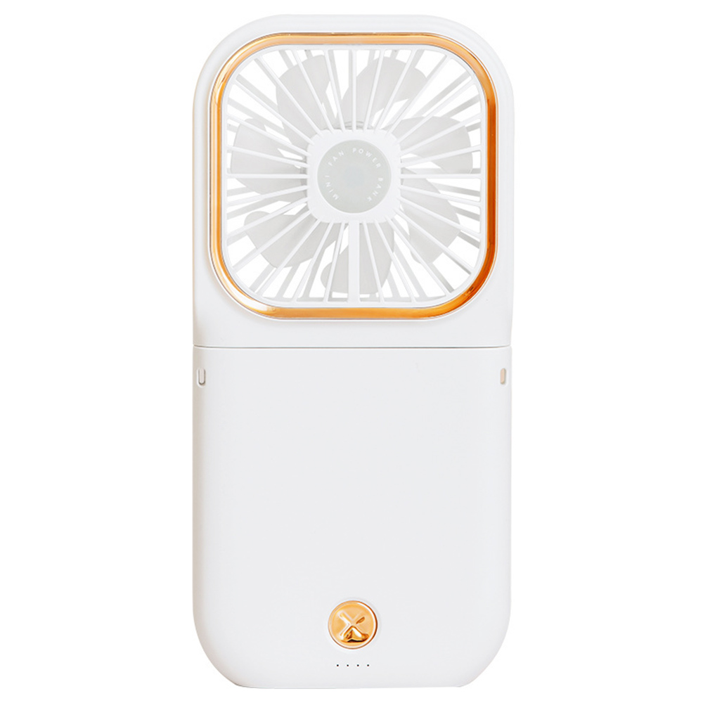 Portable Mini Fan USB Rechargeable Fan with Neck lanyard 5 IN 1 as Power Bank Phone Holder Handheld Fan