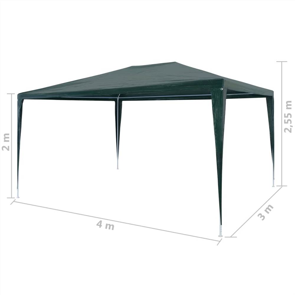 Party Tent 3x4 m PE Green