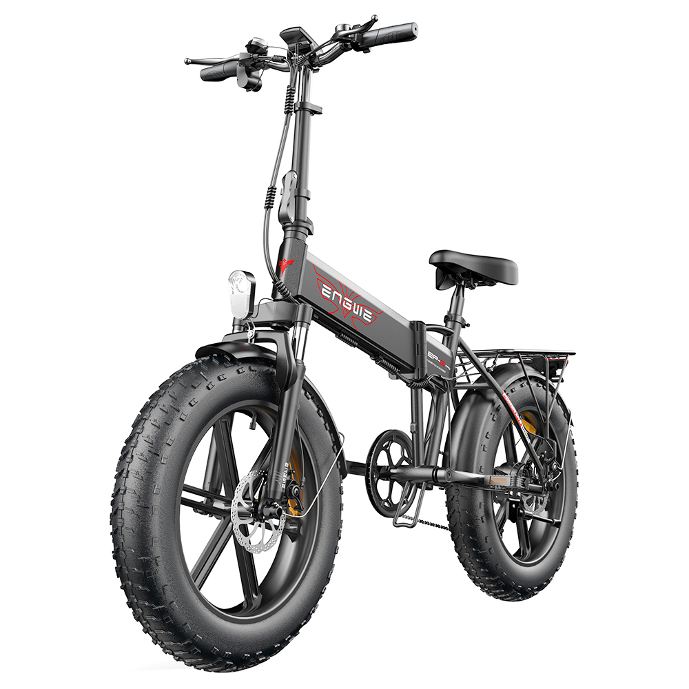ENGWE EP-2 Pro Katlanır Elektrikli Bisiklet 2022 Versiyonu 20 İnç Yağ Lastik 750W Motor 13Ah Pil 35km/s Maksimum Hız 100km Menzil Dağ Sahil Kar Bisikleti Çift Diskli Fren - Siyah