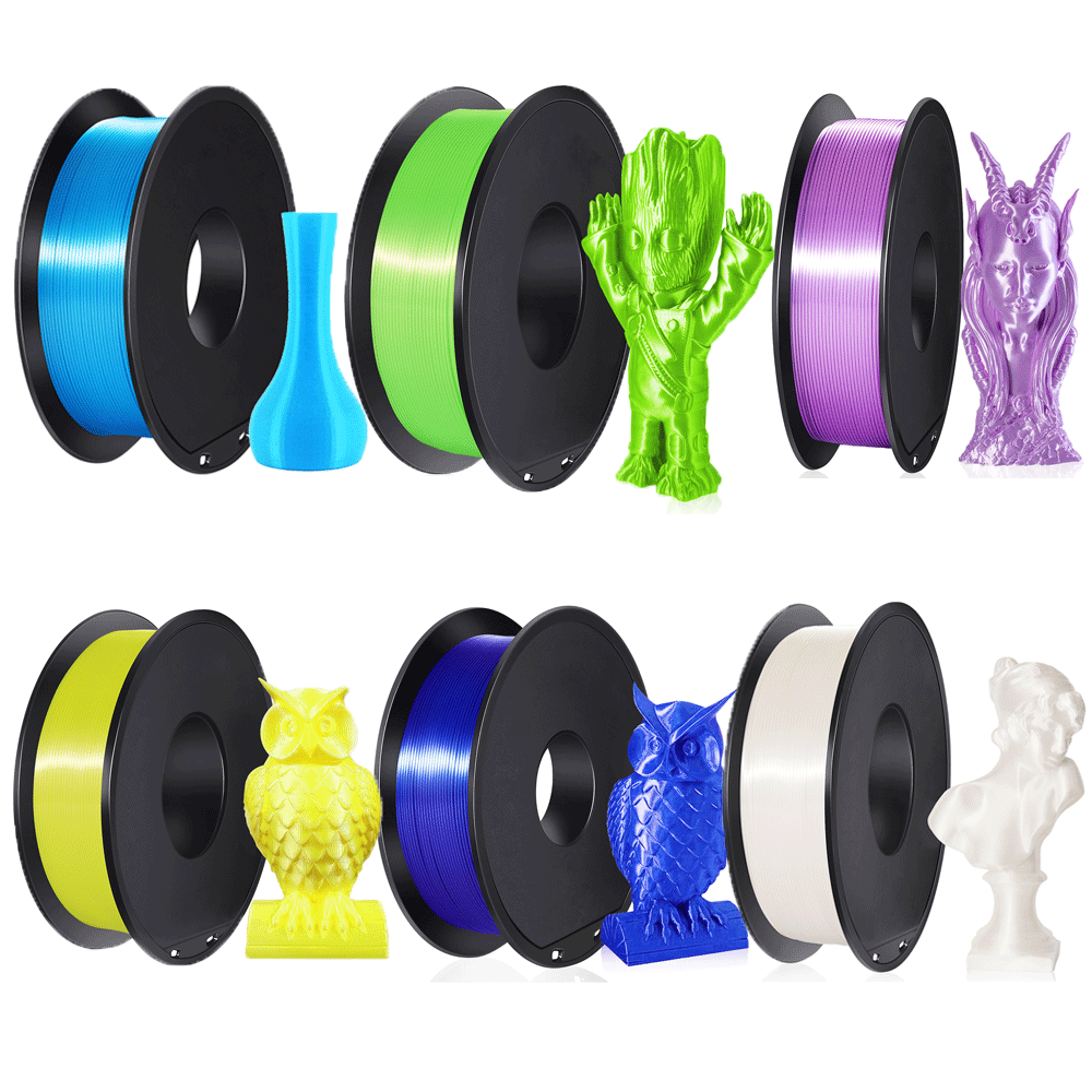 Makibes 3D Printer 6Kg Silk PLA Filament White / Green /Purple / Sky Blue Yellow / Blue