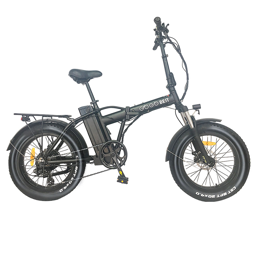 GOGOBEST GF300 Electric Folding Bike Moped Bicycle 1000W Brushless Motor 48V 12.5Ah Battery 25km/h Max Speed - Black