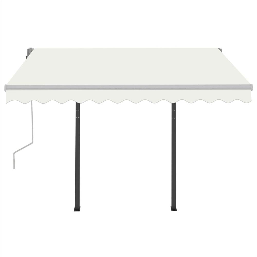 Automatic Awning with LED & Wind Sensor 3x2.5 m Cream